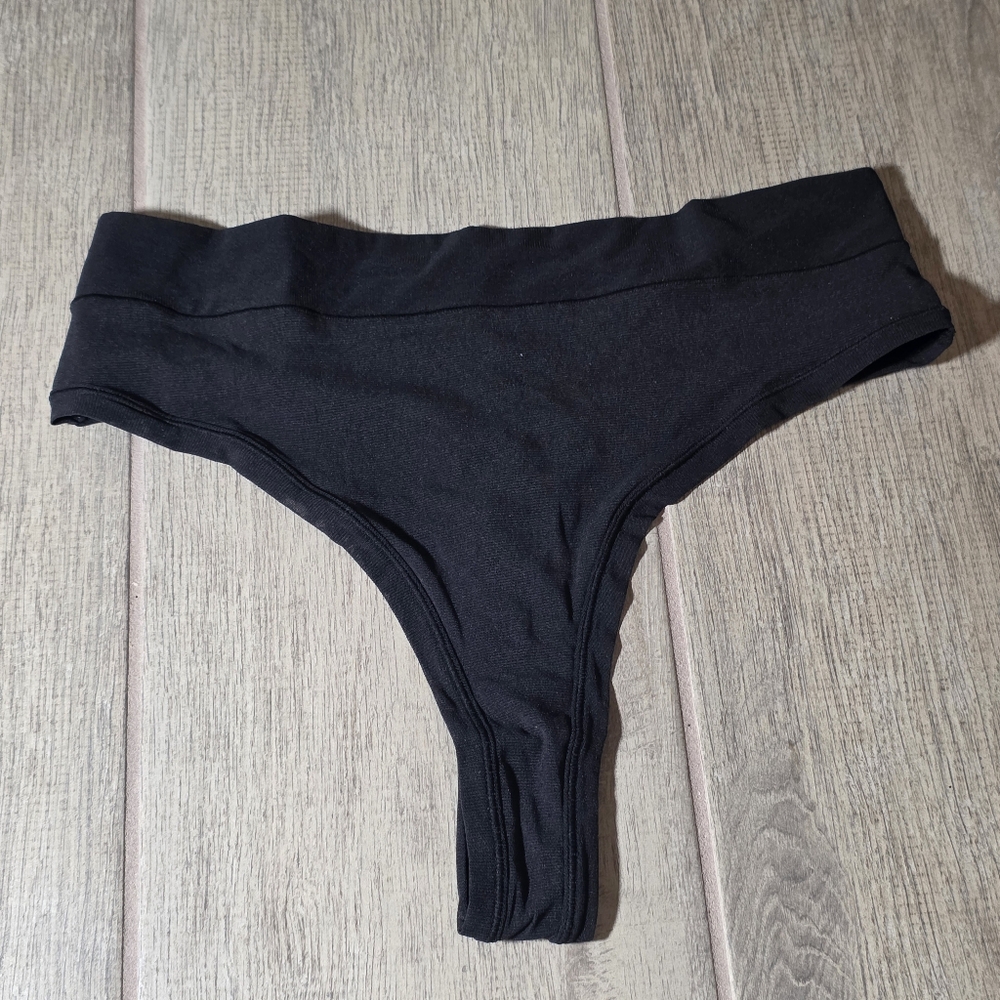 NWOT SKIMS SUMMER MESH MID WAIST THONG/ XL/ ONYX - Picture 2 of 6